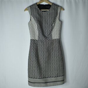 J Crew Women's Dress Mini Sleeveless Sheath Woven Paneled Geometric